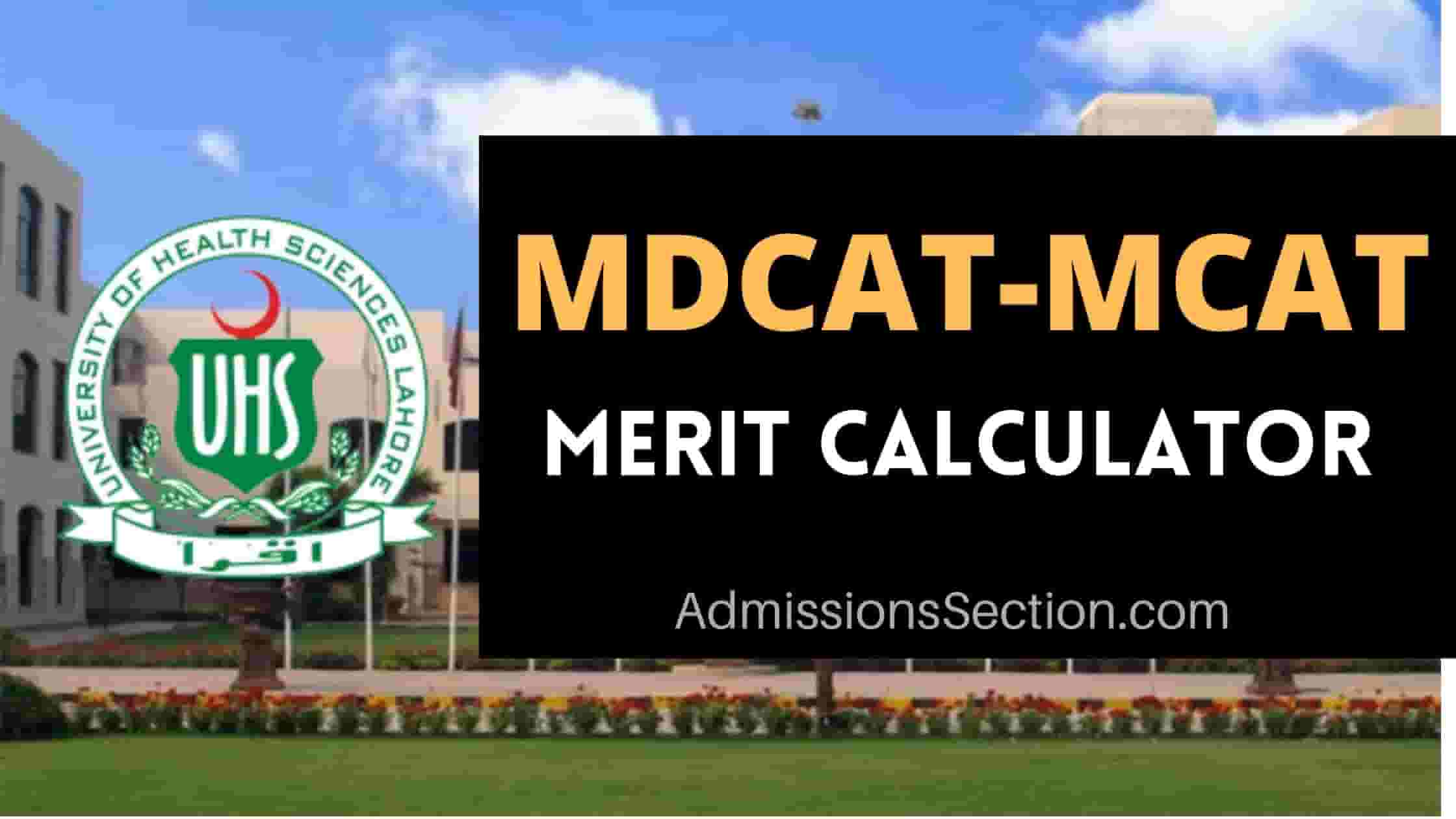 MDCAT MCAT Merit Calculator mdcat aggregate formula