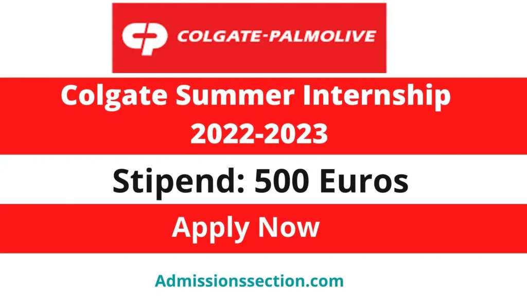 Colgate Summer Internship 2022-2023