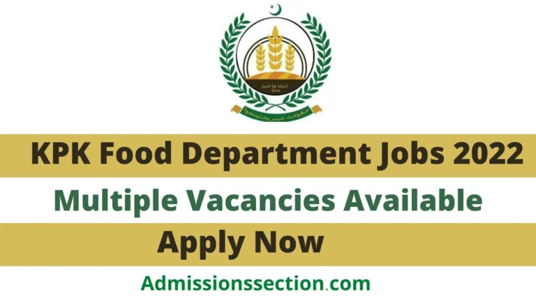 KPK Food Department Jobs 2022 | Apply Online