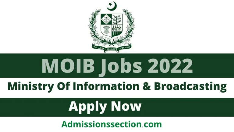 MOIB Jobs 2022 | Ministry Of Information & Broadcasting